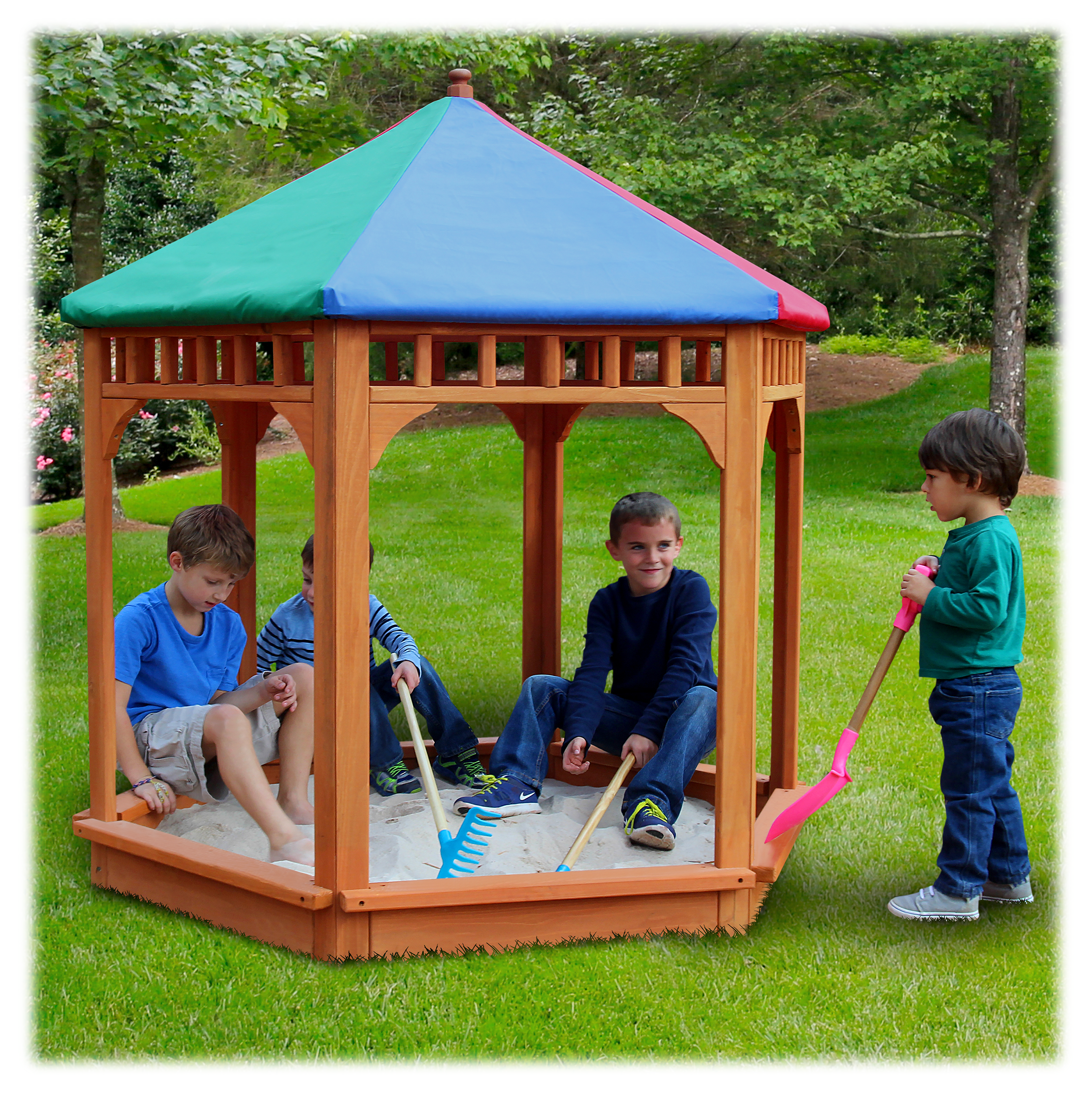 Gorilla Playsets PlayZeeBo Covered Sandbox Bass Pro Shops